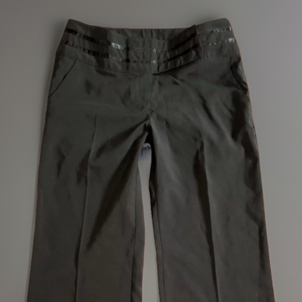 H&M sz 4 Black Tux Style Ribbon Waist Decorative DRESSY Pants Slacks